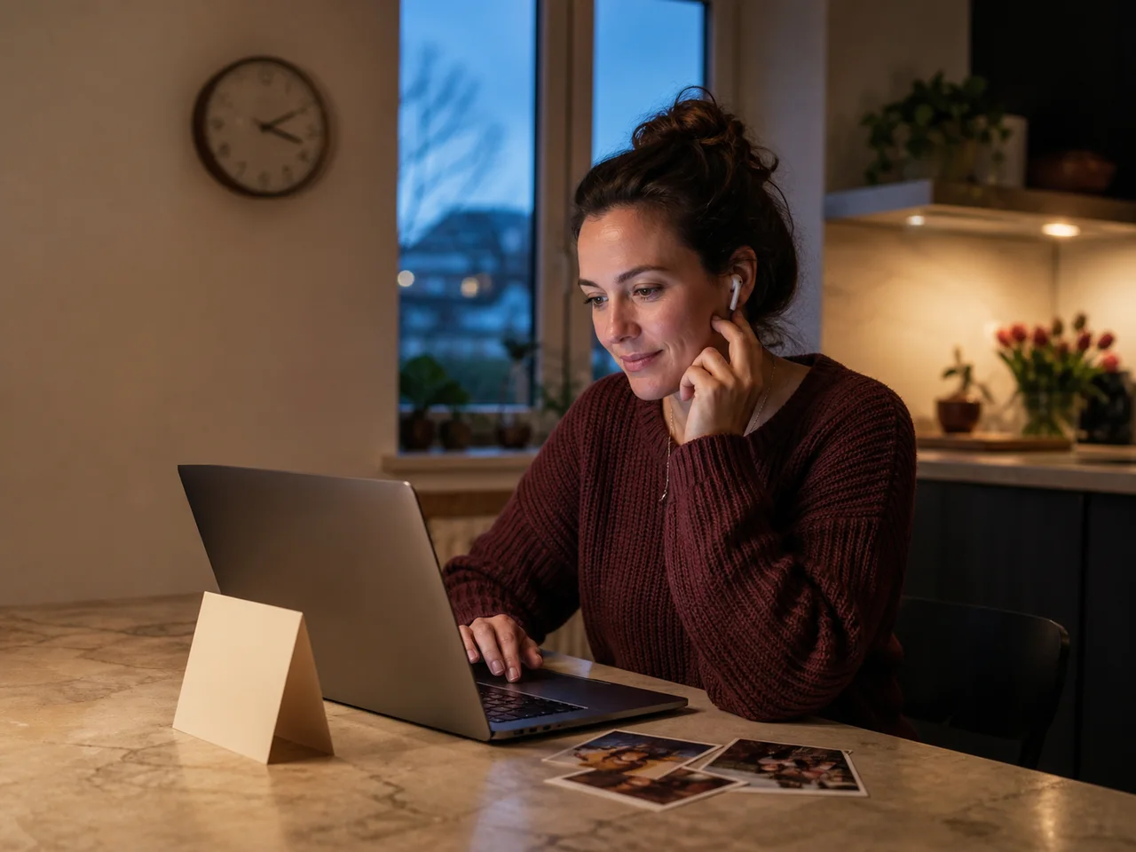 Persoon maakt op het laatste moment een persoonlijk lied als digitaal cadeau